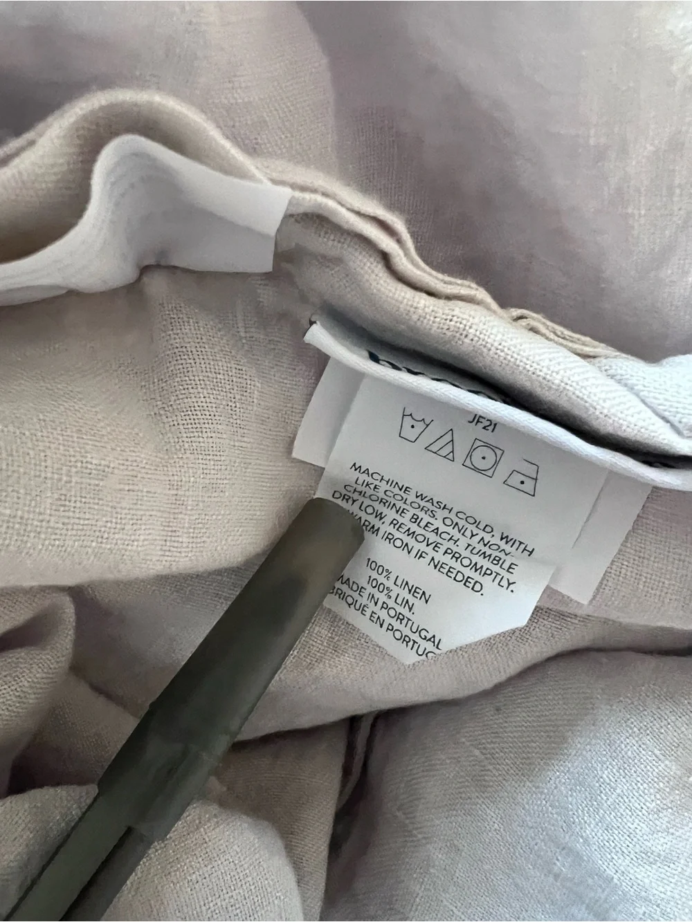 Brooklinen Linen Duvet SET King/Cali King with 2 Pillowcases Haze OG Colorway